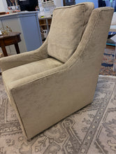 Load image into Gallery viewer, Taupe Velvet Swivel Arm Chair from Taylor King
