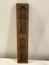 Load image into Gallery viewer, Vintage Carved Wood Cookie Mold of Folk Art
