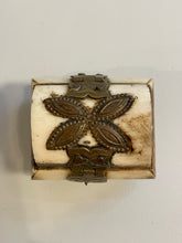 Load image into Gallery viewer, Petite Vintage Bone and Brass Trinket Box
