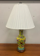 Load image into Gallery viewer, Vintage Chinese Famille Jaune Porcelain Vase Lamp
