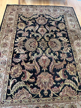 Load image into Gallery viewer, 100% Wool Black, Tan &amp; Red Area Rug made in India
