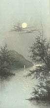 Load image into Gallery viewer, Framed Print of  Serene Landscape &amp; Moon, signed
