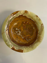Load image into Gallery viewer, Green and Brown Onyx Pedestal Bowl
