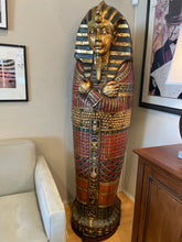 Load image into Gallery viewer, Life Size King Tut Sarcophagus Cabinet  with Interior Shelves
