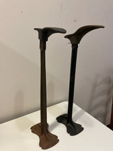 Load image into Gallery viewer, Pair of Antique Cast Iron Shoemaker Cobbler&#39;s Stands
