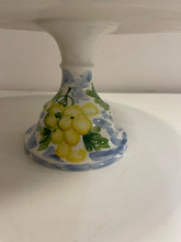 Load image into Gallery viewer, Pedestal Cake Stand with Grapes &amp; Leaves from La Ceramica V.B.C.
