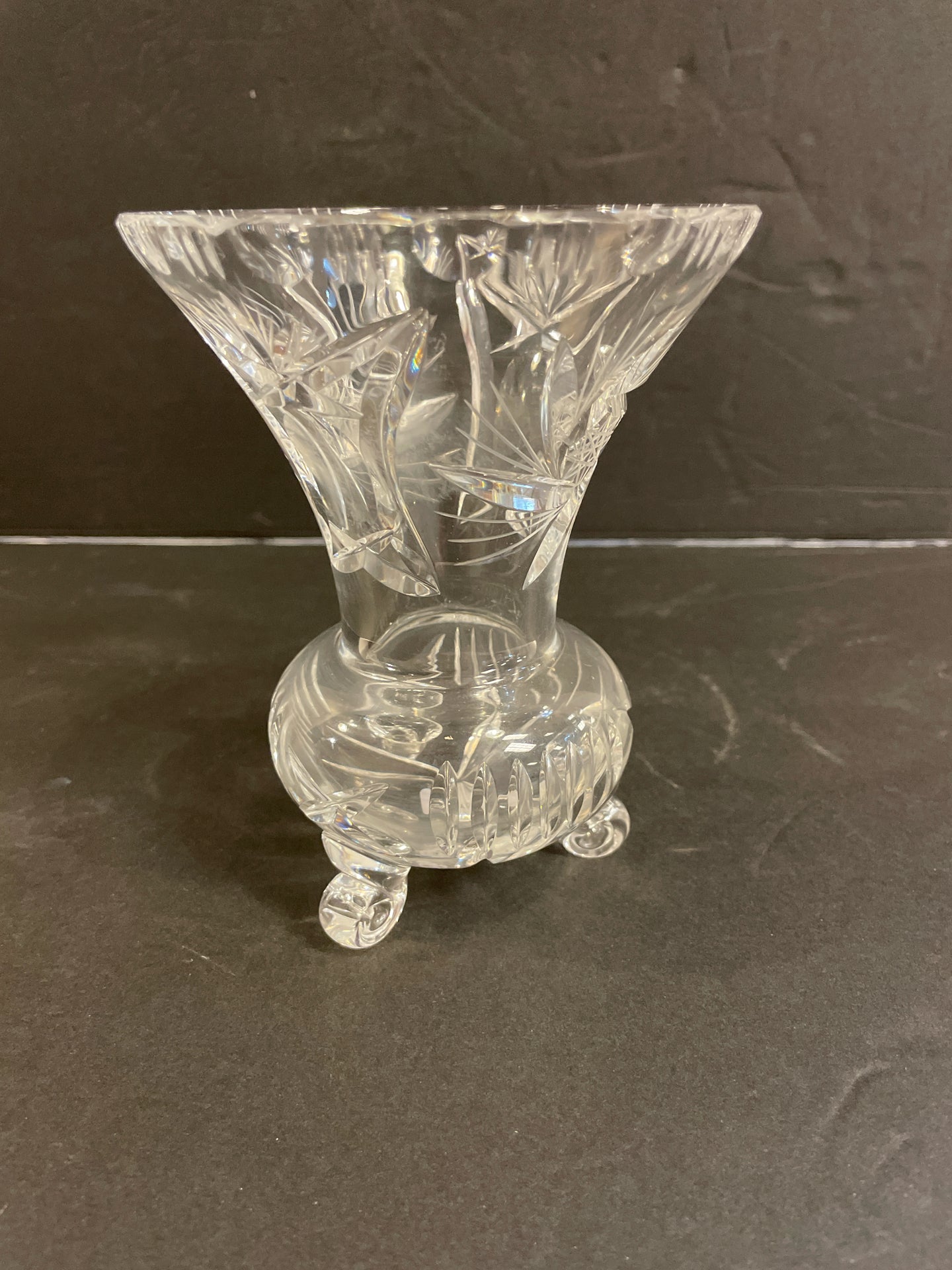 Crystal Pedestal Foot Vase
