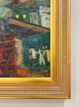 Load image into Gallery viewer, Original Oil of  New Jersey Rooftops by Gus Hunkele, signed
