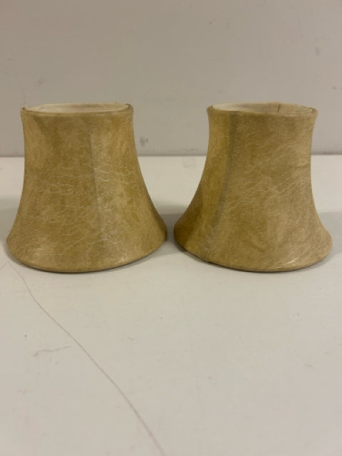 Pair of Cream Colored Chandelier Shades