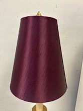 Load image into Gallery viewer, Brass Lamp with Purple Shade
