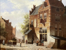 Load image into Gallery viewer, Framed Canvas Reproduction of Westermarkt  in Amsterdam by Cornelis Springer
