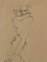 Load image into Gallery viewer, Framed Etching of Two Figures by Leonor Fini
