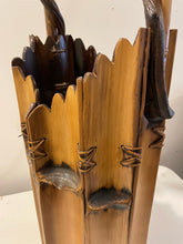 Load image into Gallery viewer, Burnt Bamboo Japanese Floor Vase or Umbrella Stand
