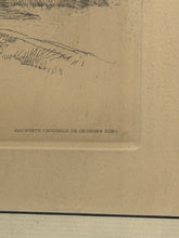 Load image into Gallery viewer, Framed Copper Engraving "Le Mont Saint Michel," signed &amp; stamped
