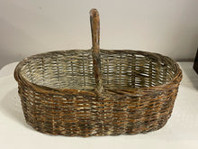 Load image into Gallery viewer, Oval Basket with Wood Handle
