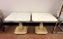 Load image into Gallery viewer, Pair of Vintage MCM Marble Top End Tables
