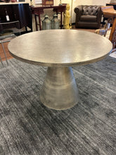 Load image into Gallery viewer, Dirk Industrial Loft Silver Metal Pedestal Bistro Table from Kathy Kuo Home
