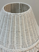 Load image into Gallery viewer, Pair of White Wicker Table Lamps
