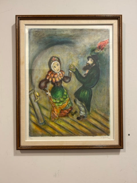Framed Color Lithograph 