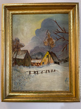 Load image into Gallery viewer, Framed Oil, Winter Landscape
