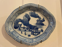 Load image into Gallery viewer, Set of 4 Small Blue &amp; White Porcelain Display Plates with Hanging  Wires
