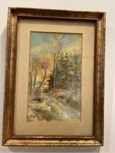 Load image into Gallery viewer, Forest Winter Scene Print,  signed &amp; dated 1923
