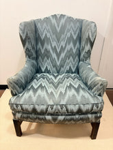 Load image into Gallery viewer, Chevron Pattern Upholstered Wing Chair
