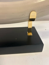 Load image into Gallery viewer, Decorative Faux Elephant Tusk Sculpture on Black Base
