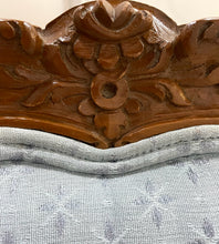 Load image into Gallery viewer, Antique Louis XV Carved Wood Frame Upholstered Arm Chair
