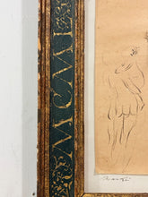 Load image into Gallery viewer, Framed Vintage Disegno (Etching) of Crucifixion Scene, signed (1943)
