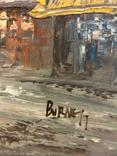 Load image into Gallery viewer, Vintage Oil on Canvas Depicting an Impressionist Parisian Street Scene by Caroline Burnett, signed
