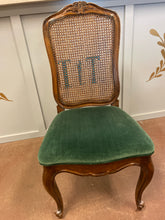 Load image into Gallery viewer, Vintage Two Tone Dining Table &amp; 6 Cane Back Chairs, Two 20&quot; Leaves &amp; Pads from White Furniture Co.
