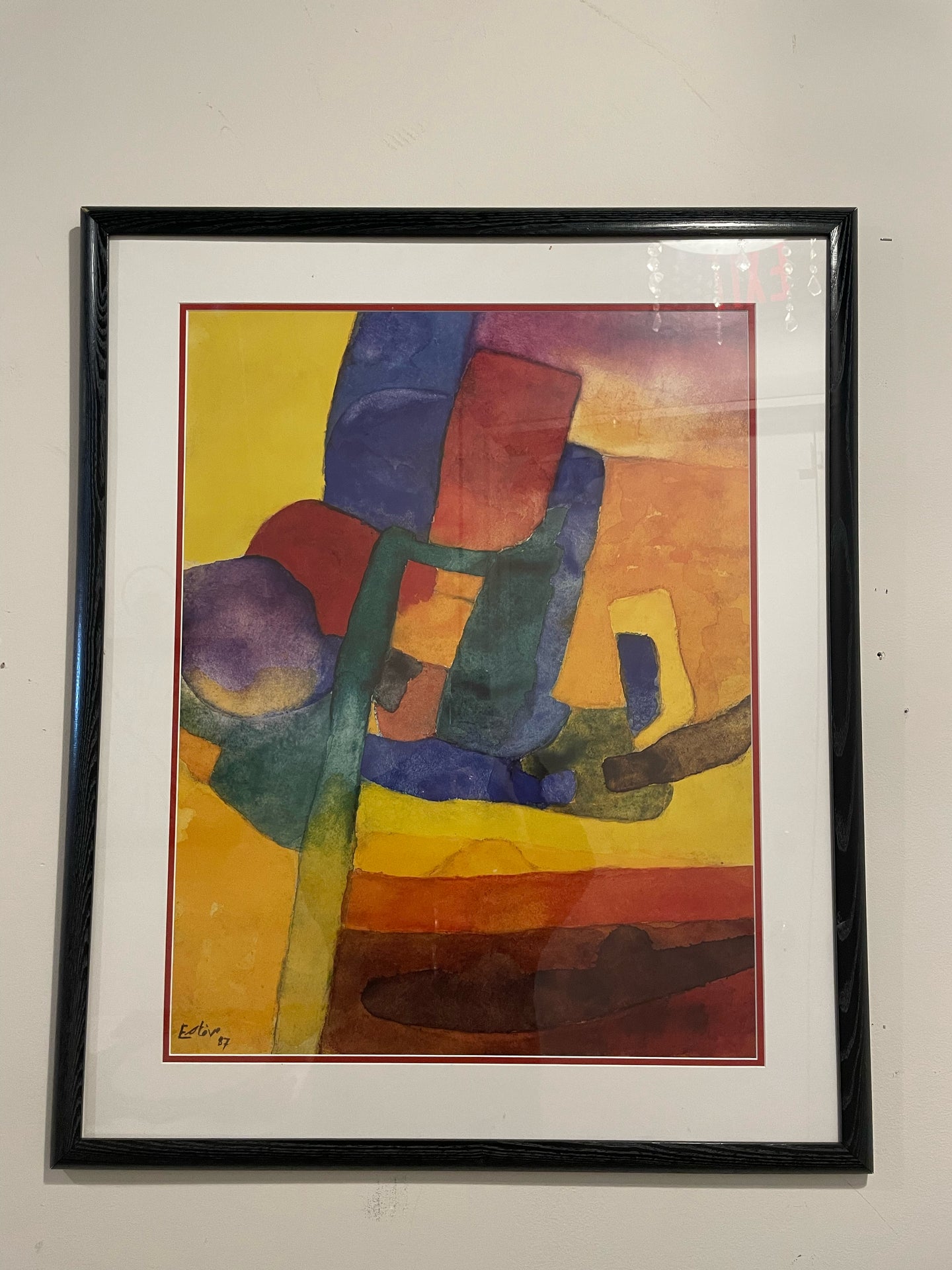 Framed Contemporary Print, signed