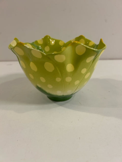 Buttercup Polk a Dot Ceramic Bowl by Mustardseed & Moonshine