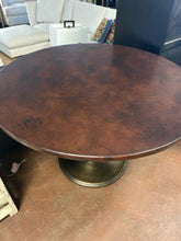 Load image into Gallery viewer, Recycled Metal Round Dining Table with Wade Base from Arhaus

