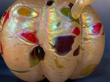 Load image into Gallery viewer, Set of 3 Champaign Colored Hand Crafted Pumpkins from Glass Eye Studio
