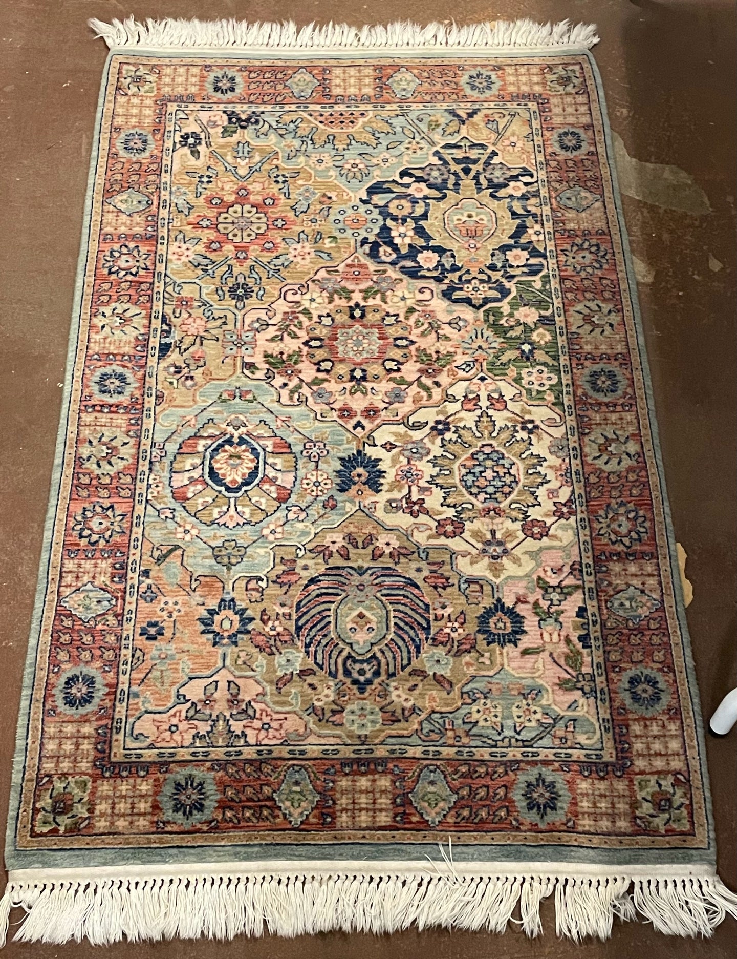 Blue, Rose & Turquoise Rug