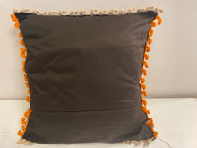 Load image into Gallery viewer, Crewel Embroidered Pillow with Fringe
