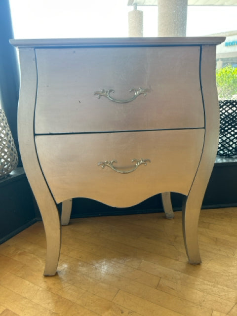 Silver Foil Two Drawer Nightstand from Pier One