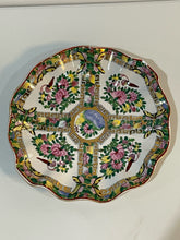 Load image into Gallery viewer, Chinese Rose Medallion Scalloped Edge Shallow Bowl
