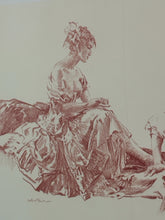 Load image into Gallery viewer, Artist's Proof of Crayon Sketch "Teresa, Yolande &amp; Anna Maria"  by William Russell  Flint, signed
