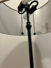 Load image into Gallery viewer, Rubbed Bronze Glass Top Floor Lamp Table
