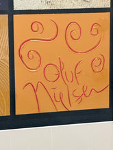Load image into Gallery viewer, Framed Mixed Media Art "Matrix 152G" by Oluf Nielsen, signed
