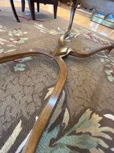 Load image into Gallery viewer, Glass Top Walnut Coffee Table
