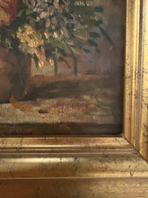Load image into Gallery viewer, Oil Painting of Flowers in Vase by T. Denver, signed
