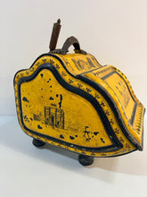 Load image into Gallery viewer, 19th Century Antique Tole Coal Scuttle with  Black Transfer Military Scenes
