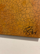 Load image into Gallery viewer, Floral Art Print on Wood Panel by Chip DuPont, signed - Orange
