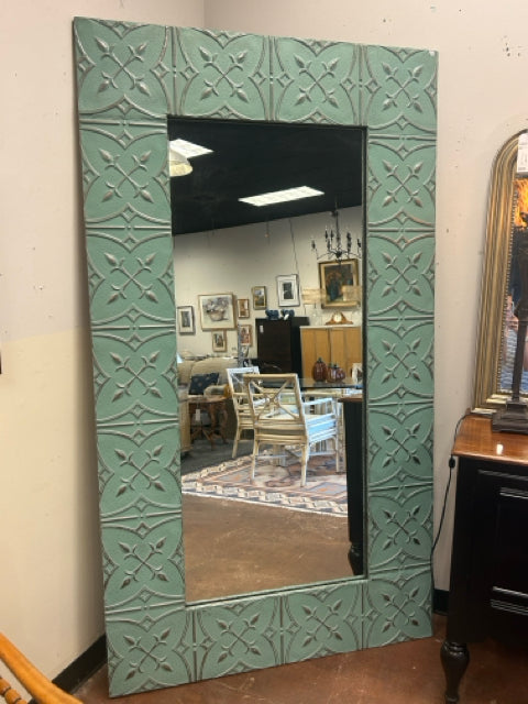 Large Celadon Green Floor Mirror