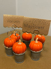 Load image into Gallery viewer, Set of Six Pumpkin Place Card Holders
