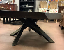 Load image into Gallery viewer, Contemporary Wood Coffee Table on Metal Base from Arhaus
